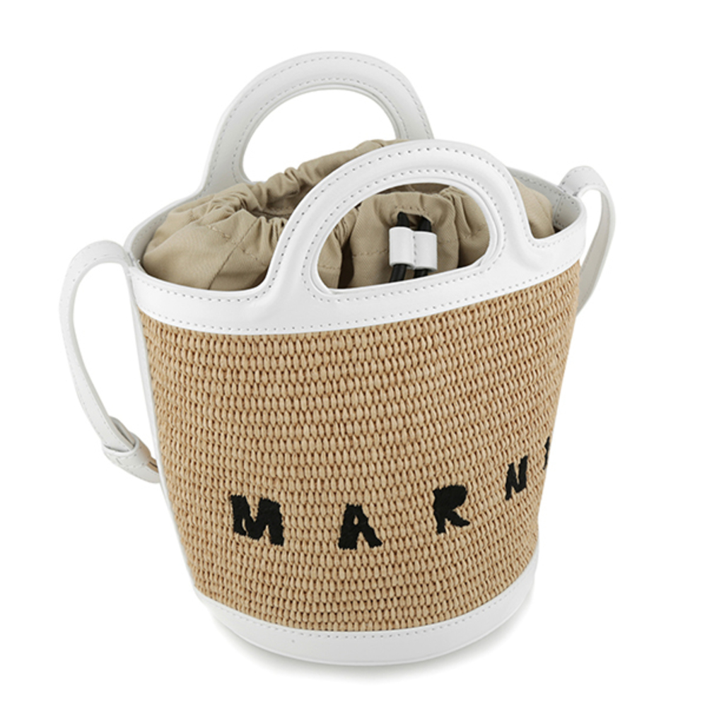 Marni Shoulder Bag Tropicalia Tan White - Picture 7 of 9